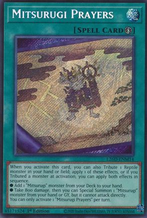 Mitsurugi Prayers [L26D-ENM14] Secret Rare - Legendary Modern Decks 2026 - Card Brawlers | Quebec | Canada |