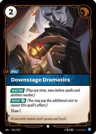 Downstage Dramatics (061/219) - Unleashed Foil - Unleashed - Card Brawlers | Quebec | Canada |