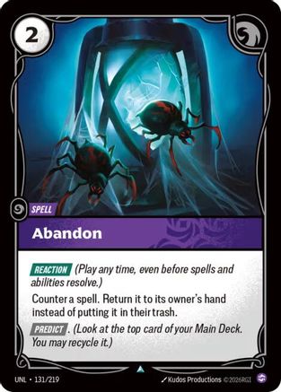 Abandon (131/219) - Unleashed Foil - Unleashed - Card Brawlers | Quebec | Canada |