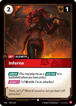 Inferna (002/219) - Unleashed - Unleashed - Card Brawlers | Quebec | Canada |