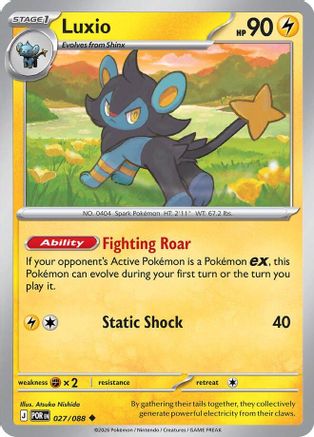 Luxio (027/null) - Reverse Holofoil [ME03 Perfect Order] - ME03: Perfect Order - Card Brawlers | Quebec | Canada |
