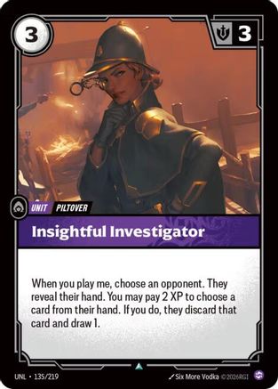Insightful Investigator (135/219) - Unleashed - Unleashed - Card Brawlers | Quebec | Canada |