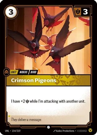 Crimson Pigeons (154/219) - Unleashed Foil - Unleashed - Card Brawlers | Quebec | Canada |
