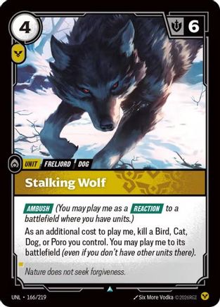Stalking Wolf (166/219) - Unleashed Foil - Unleashed - Card Brawlers | Quebec | Canada |