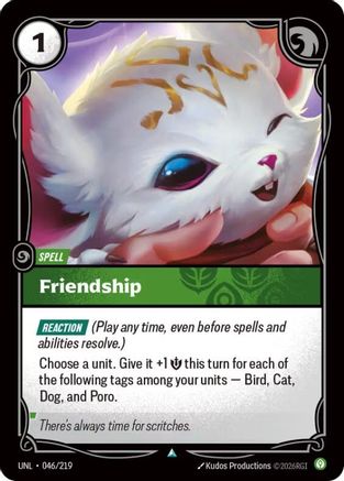 Friendship (046/219) - Unleashed - Unleashed - Card Brawlers | Quebec | Canada |
