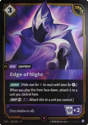 Edge of Night (Top 8) (139/221) - Riftbound Organized Play Promotional Cards Foil - Riftbound Organized Play Promotional Cards - Card Brawlers | Quebec | Canada |