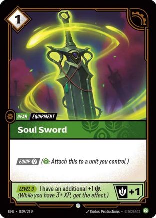Soul Sword (039/219) - Unleashed - Unleashed - Card Brawlers | Quebec | Canada |