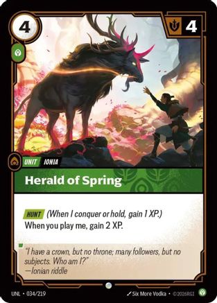 Herald of Spring (034/219) - Unleashed - Unleashed - Card Brawlers | Quebec | Canada |