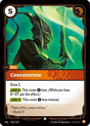 Concentrate (091/219) - Unleashed Foil - Unleashed - Card Brawlers | Quebec | Canada |