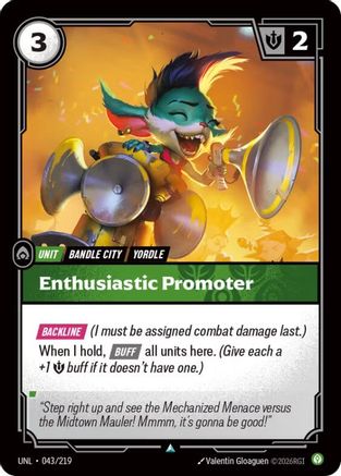 Enthusiastic Promoter (043/219) - Unleashed Foil - Unleashed - Card Brawlers | Quebec | Canada |
