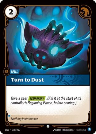 Turn to Dust (070/219) - Unleashed - Unleashed - Card Brawlers | Quebec | Canada |