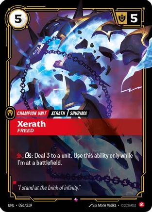 Xerath - Freed (026/219) - Unleashed Foil - Unleashed - Card Brawlers | Quebec | Canada |