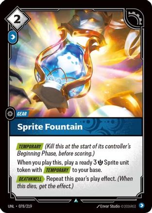 Sprite Fountain (078/219) - Unleashed Foil - Unleashed - Card Brawlers | Quebec | Canada |