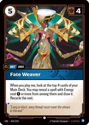 Fate Weaver (064/219) - Unleashed Foil - Unleashed - Card Brawlers | Quebec | Canada |