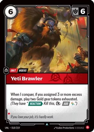Yeti Brawler (018/219) - Unleashed Foil - Unleashed - Card Brawlers | Quebec | Canada |