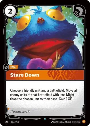 Stare Down (107/219) - Unleashed - Unleashed - Card Brawlers | Quebec | Canada |