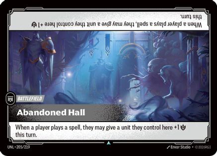 Abandoned Hall (205/219) - Unleashed Foil - Unleashed - Card Brawlers | Quebec | Canada |