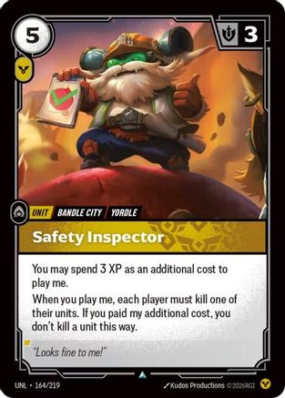 Safety Inspector (164/219) - Unleashed - Unleashed - Card Brawlers | Quebec | Canada |