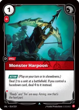 Monster Harpoon (014/219) - Unleashed - Unleashed - Card Brawlers | Quebec | Canada |