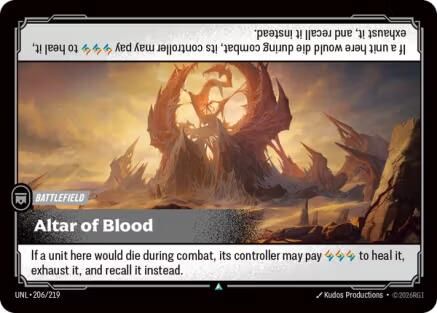 Altar of Blood (206/219) - Unleashed Foil - Unleashed - Card Brawlers | Quebec | Canada |