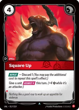 Square Up (017/219) - Unleashed Foil - Unleashed - Card Brawlers | Quebec | Canada |