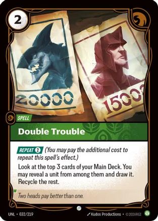 Double Trouble (032/219) - Unleashed Foil - Unleashed - Card Brawlers | Quebec | Canada |