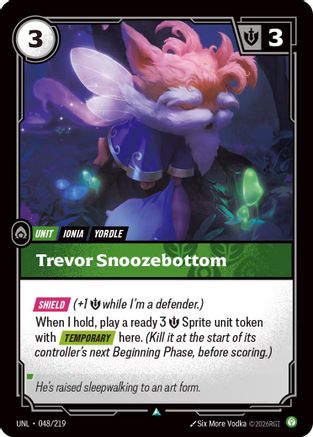 Trevor Snoozebottom (048/219) - Unleashed Foil - Unleashed - Card Brawlers | Quebec | Canada |