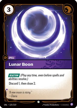 Lunar Boon (125/219) - Unleashed Foil - Unleashed - Card Brawlers | Quebec | Canada |