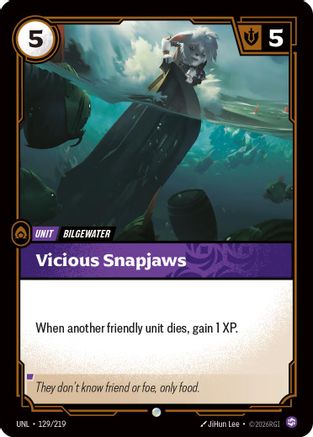 Vicious Snapjaws (129/219) - Unleashed Foil - Unleashed - Card Brawlers | Quebec | Canada |