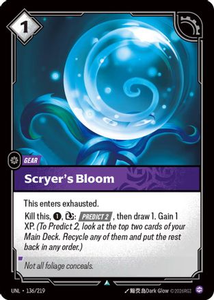 Scryer's Bloom (136/219) - Unleashed Foil - Unleashed - Card Brawlers | Quebec | Canada |