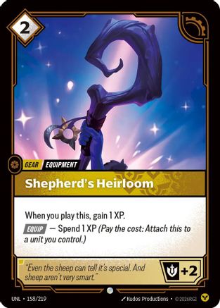 Shepherd's Heirloom (158/219) - Unleashed - Unleashed - Card Brawlers | Quebec | Canada |
