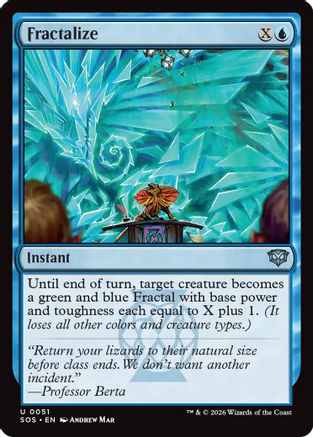Fractalize (SOS-051) - Secrets of Strixhaven Foil - Secrets of Strixhaven - Card Brawlers | Quebec | Canada |