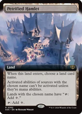 Petrified Hamlet (Extended Art) (SOS-362) - Secrets of Strixhaven - Secrets of Strixhaven - Card Brawlers | Quebec | Canada |