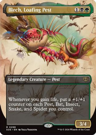 Blech, Loafing Pest (Borderless) (SOS-298) - Secrets of Strixhaven - Secrets of Strixhaven - Card Brawlers | Quebec | Canada |