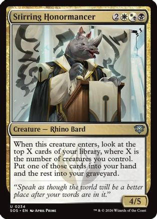 Stirring Honormancer (SOS-234) - Secrets of Strixhaven Foil - Secrets of Strixhaven - Card Brawlers | Quebec | Canada |