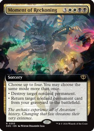 Moment of Reckoning (Extended Art) (SOS-353) - Secrets of Strixhaven Foil - Secrets of Strixhaven - Card Brawlers | Quebec | Canada |