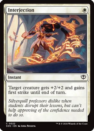 Interjection (SOS-022) - Secrets of Strixhaven - Secrets of Strixhaven - Card Brawlers | Quebec | Canada |