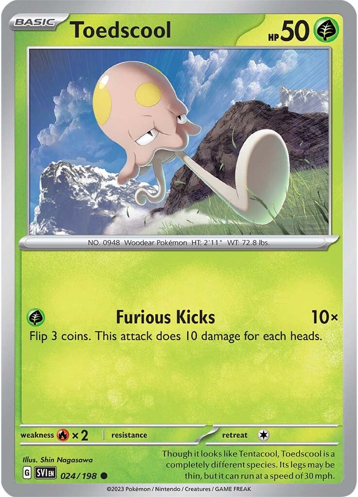 Toedscool (024/198) [Scarlet & Violet: Base Set] - Pokémon - Card Brawlers | Quebec | Canada |