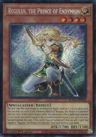 Regulus, the Prince of Endymion (BLGG-EN050) Secret Rare