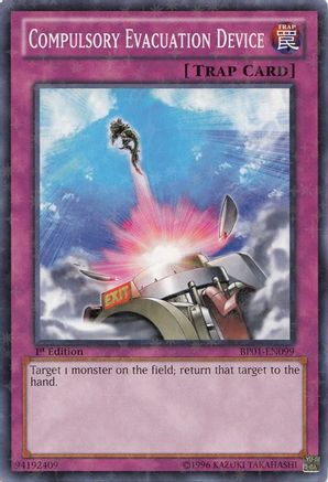 Compulsory Evacuation Device [BP01-EN099] Starfoil Rare - Yu-Gi-Oh! - Card Brawlers | Quebec | Canada |