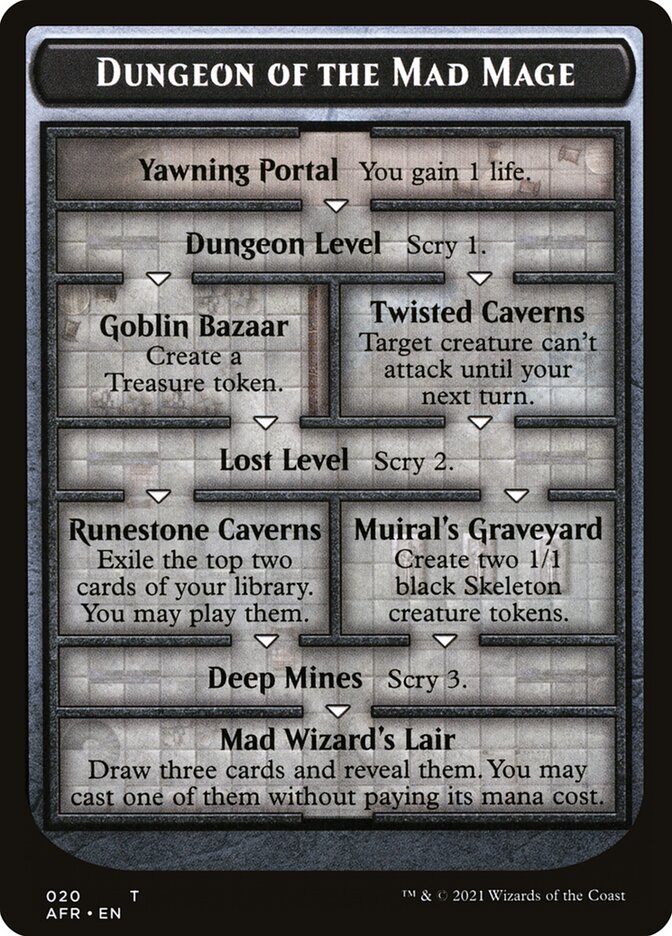 Dungeon of the Mad Mage // Tomb of Annihilation Double-Sided Token [Dungeons & Dragons: Adventures in the Forgotten Realms Tokens] - Magic: The Gathering - Card Brawlers | Quebec | Canada |
