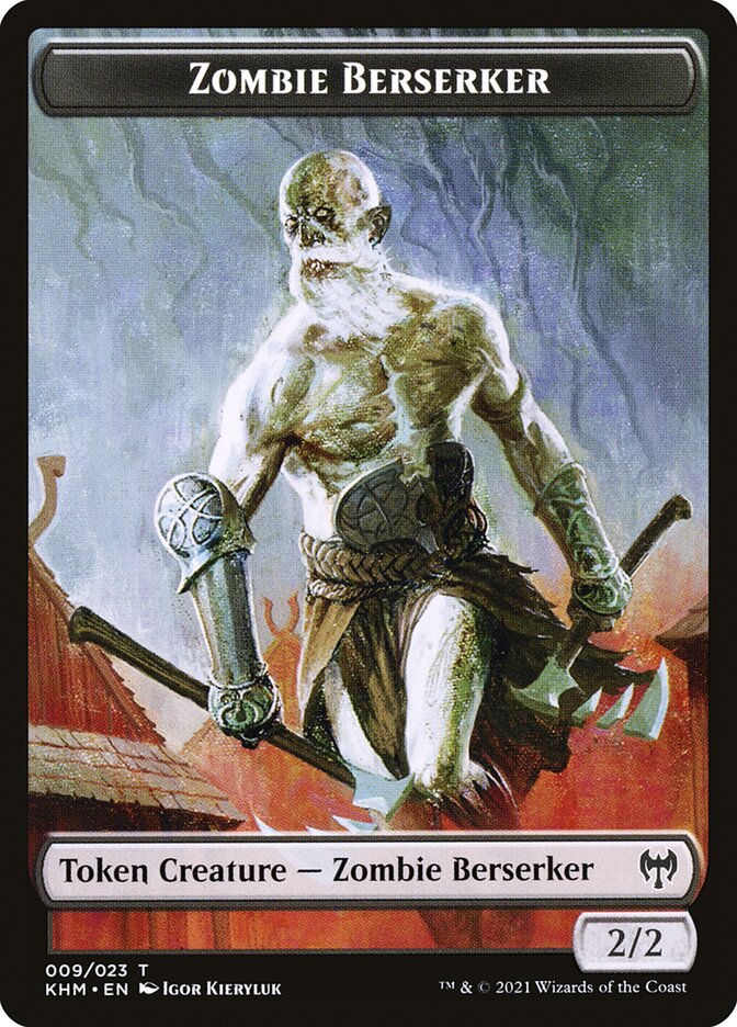 Human Warrior // Zombie Berserker Double-Sided Token [Kaldheim Tokens] - Magic: The Gathering - Card Brawlers | Quebec | Canada |