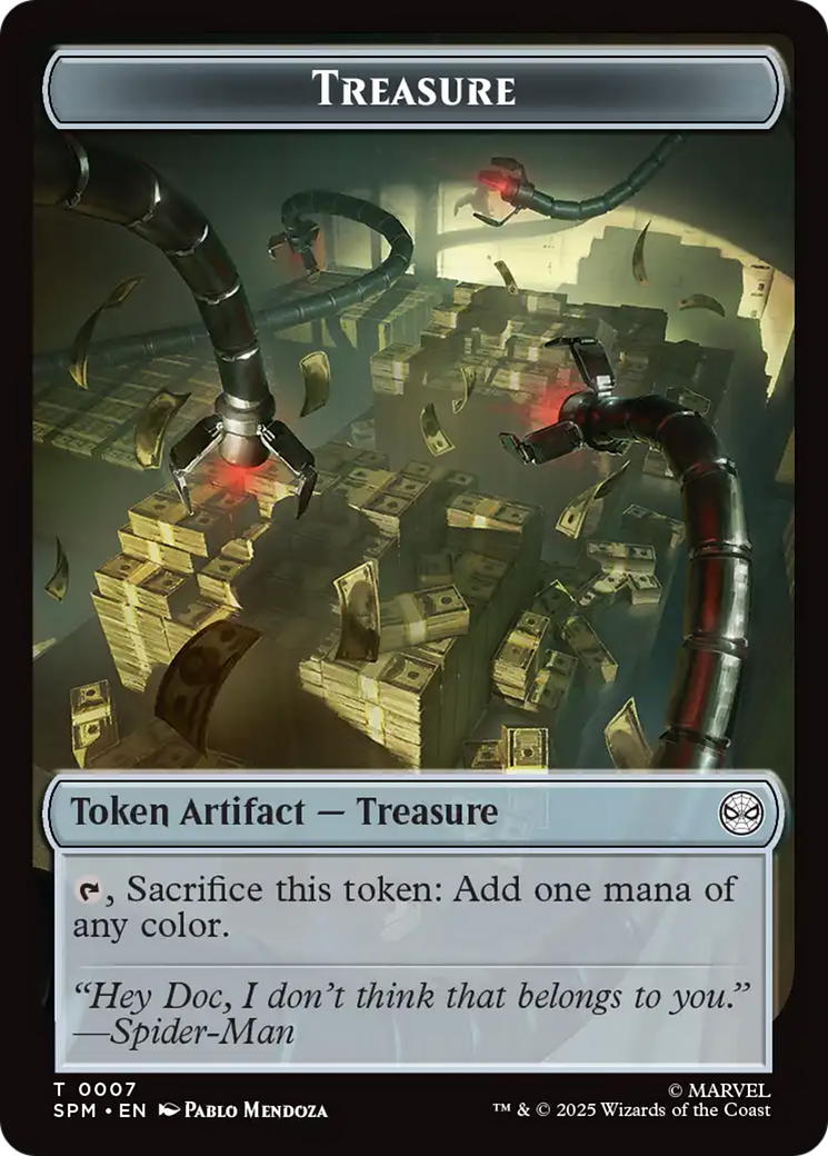 Spider // Treasure Double-Sided Token [Marvel's Spider-Man Tokens] - Magic: The Gathering - Card Brawlers | Quebec | Canada |
