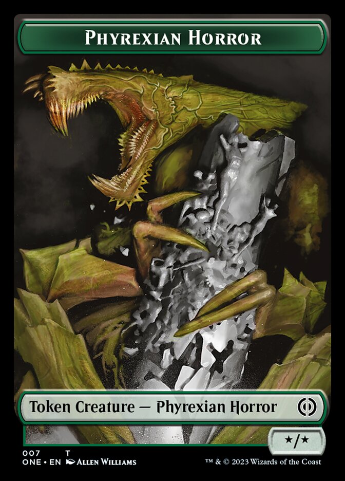 Rebel // Phyrexian Horror (007) Double-Sided Token [Phyrexia: All Will Be One Tokens] - Magic: The Gathering - Card Brawlers | Quebec | Canada |