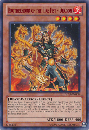 Brotherhood of the Fire Fist - Dragon (Red) [DL18-EN008] Rare - Yu-Gi-Oh! - Card Brawlers | Quebec | Canada |