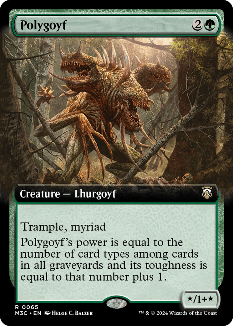 Polygoyf (Extended Art) (Ripple Foil) [Modern Horizons 3 Commander] - Magic: The Gathering - Card Brawlers | Quebec | Canada |