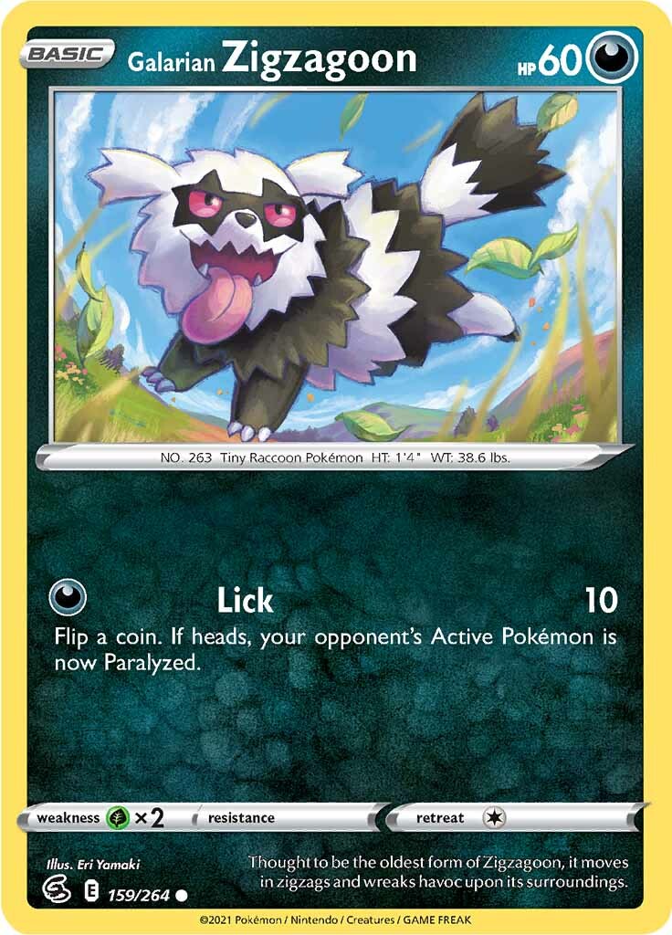 Galarian Zigzagoon (159/264) [Sword & Shield: Fusion Strike] - Pokémon - Card Brawlers | Quebec | Canada |