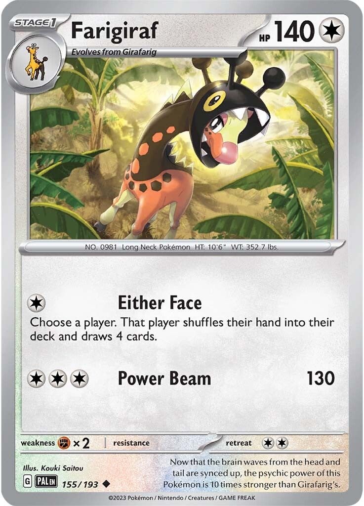 Farigiraf (155/193) [Scarlet & Violet: Paldea Evolved] - Pokémon - Card Brawlers | Quebec | Canada |