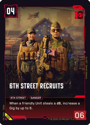 6th Street Recruits (006) - Welcome to Night City Retail - Card Brawlers