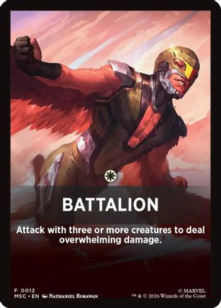 Battalion Theme Card (MSC-012) - Commander: Marvel Super Heroes